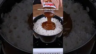 ADD NUTELLA TO RICE ???😱@quickrecipes.us