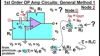 Electrical Engineering: Ch 8: RC & RL Circuits (48 of 65) 1st Order OP Amp Circuit Node 2