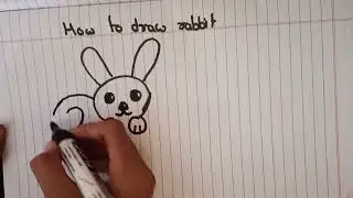 How to draw rabbit 🐇🐰 with number 200