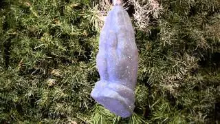 After Durer's Praying Hands  glass Christmas ornament