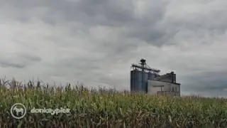 Timelapse Corn Field with old farm building