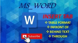 How To Put Picture Behind Text in Word Moving | Text Wrapping  Images | Behind Text (Microsoft Word)