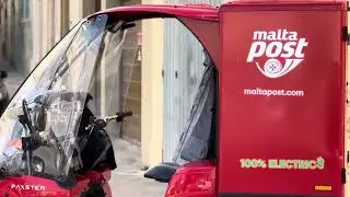 Malta post cab and postman #birzebbuga #maltaisland