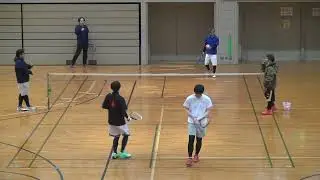 2025年　猫's arkミニテニス交流戦2025　45歳未満男子決勝トーナメント3回戦　本多後藤ペアvs須田佐藤ペア