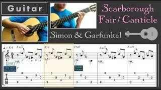 Scarborough Fair/Canticle / Simon & Garfunkel (Guitar) [Notation + TAB]