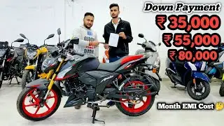 New Tvs Apache RTR 160 4V USD Forks || Down Payment & Month EMI Cost || ROI % || Loan Detailed
