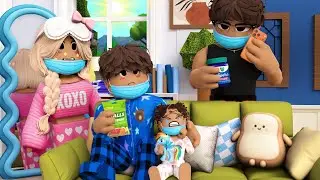 😷FAMILY SICK DAY ROUTINE!? *THROWING UP.. CHAOTIC!* || Voice Roblox Bloxburg Roleplay