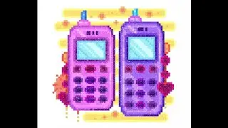 Pixel Art i colored 2 old phone 📱💖💜 with bright colors # 185