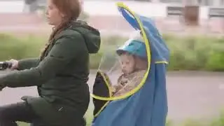 Bulle de protection pluie v&eacute;lo Bub-Up pour si&egrave;ge v&eacute;lo enfant