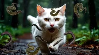 Brave Cat's Escape : A Heartwarming Survival Story in the Forest