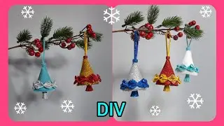 Tutorial: Campanella Natalizia fai-da-te in gomma Eva! Новогодний колокольчик своими руками