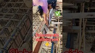 plywood slab side shuttering carpenter work #shorts #trending #construction #yt #work #viral