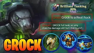 IMMORTAL MODE!! GROCK Can’t Die in Teamfight!! - Build Top 1 Global GROCK | MLBB