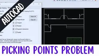 AutoCAD not picking points tutorial