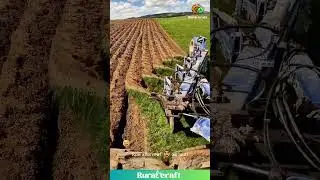 This Tractor is an EARTH BENDER! 🤯 Creating Epic Farm Rows! #tractorlife #farming #oddlysatisfying