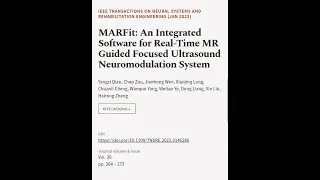 MARFit: An Integrated Software for Real-Time MR Guided Focused Ultrasound Neuromodula... | RTCL.TV