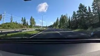Koeajetaan: Tesla Model 3 LR  Dashcam POV Kuopio-Joensuu Finland part 1