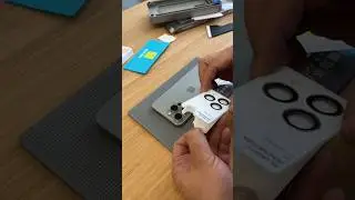 Apple iPhone 15 Pro Max Screen guard with Lens Protector Applying Process #shorts