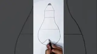 Light bulb drawing ideas/Scenary drawing in bulb #shorts