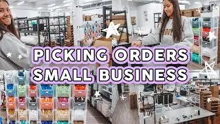 Studio Vlog #88 | PICKING ORDERS SMALL BUSINESS ✨HAIR CLAWS & XXS SCRUNCHIES | Pack With Us!