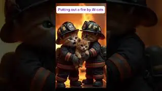 Firefighter cats 🙀 #fire #rescueefforts