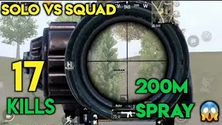 Watch this Insane 200m spray | Solo vs squad | Pubg Mobile | Obero Gaming