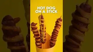 Hotdog on a stick 🌭🍢 #shorts #hotdog #pizza #snacks #burger #food #streetfood #yummy #foodie