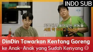 DinDin Tawarkan Kentang Goreng ke Anak-Anak yang Sudah Kenyang 😂 #TheBackpackerChef 🇮🇩INDO SUB🇮🇩