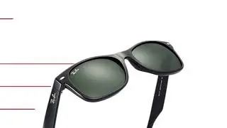 GET BOX - Ray-Ban New Wayfarer Classic - Neri - Lenti Verdi - RB2132 901 52-18