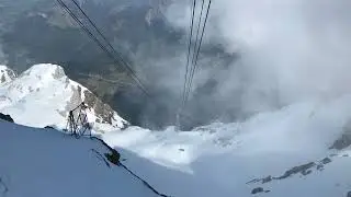 S&auml;ntis Cable Car Ride in May 18th, 2017 in Switzerland