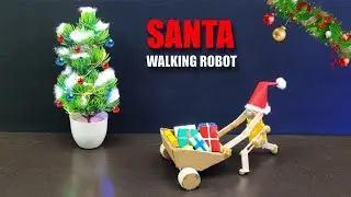 How To Make Walking Santa Claus Robot|| Simple Walking Robot|| Robot #robot #sciencproject 