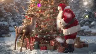 Santa and Rudolph relaxing ambience atmosphere
