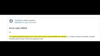 How To Fix BBC iPlayer Error Code 34024?