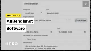 HERO Feature: Au&szlig;endienst Software f&uuml;r Handwerker