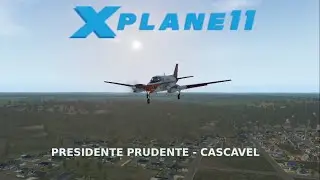 X-Plane 11 | King Air C-90 B | Presidente Prudente (SBDN) - Cascavel (SBCA) | IFR | GPS