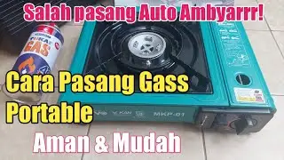 CARA MEMASANG TABUNG GAS DI KOMPOR PORTABLE YANG AMAN DAN MUDAH || TUTORIAL MASANG KOMPOR PORTABLE