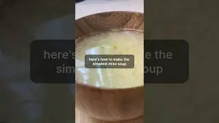 How I make a simple miso soup, with bonito broth, miso, and green onions