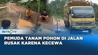 Jalan Rusak Tak Diurus, Warga Jambi Lakukan Protes Kreatif