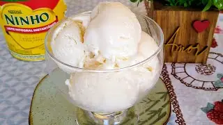 SUPER CREMOSO! SORVETE DE LEITE NINHO COM IOGURTE NATURAL | Nay Miranda