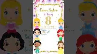 DISNEY PRINCESS Party Invitation