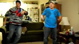 Two guys dancing