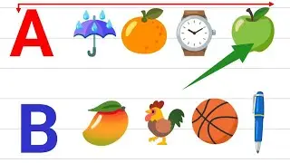 for Apple 🍎 | B for Ball 🎈 | Fun Alphabet Matching for Kids | ABC Learning Game 