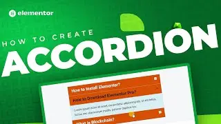 How to Create a Accordion in Elementor FREE | Elementor Tutorial 2024