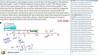 Time, Speed & Distance : Past CAT Question 15 (CAT 2002)