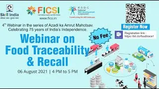 Webinar on Food Traceability & Food Recall Training Conducted by Experts - Food SSC FICSI