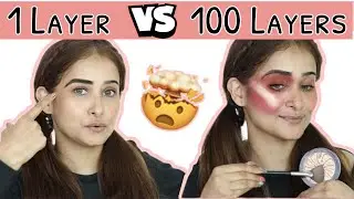 1 Layer VS 100 Layers of Makeup Challenge