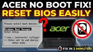 Acer Laptop Boot Menu | How to Enable F12 Boot Menu on Acer Laptop