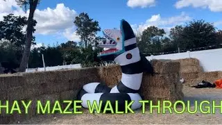 Hay Maze walk through at Hicks Nursery in Long Island. NY