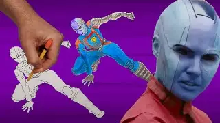 How to Draw a Girl | NEBULA from GUARDIANS OF THE GALAXY | Easy Step-by-Step Drawing