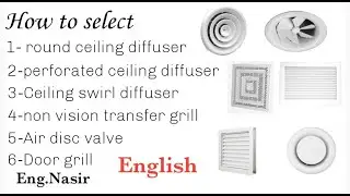 105-How to select round ceiling diffuser, perforated diffuser, disc valve,swirl diffuser,door grill